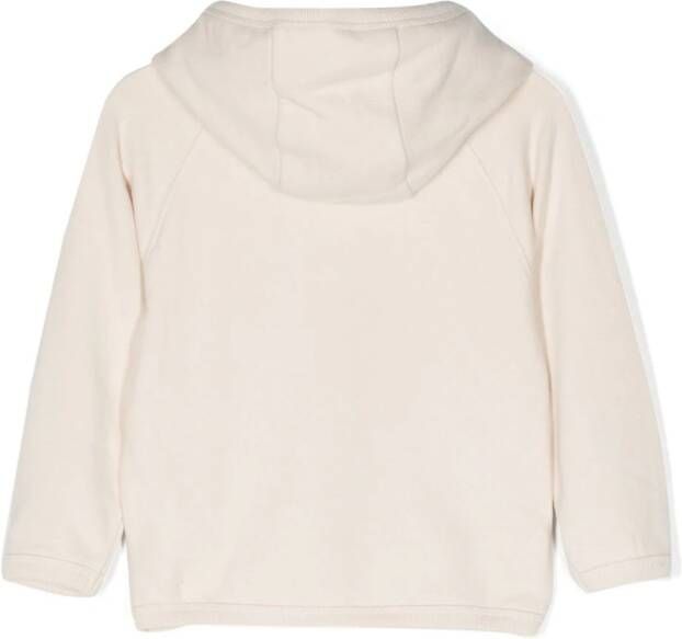 Calvin Klein Kids Hoodie met logoprint Beige