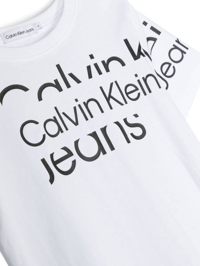 Calvin Klein Kids T-shirt met logoprint Wit