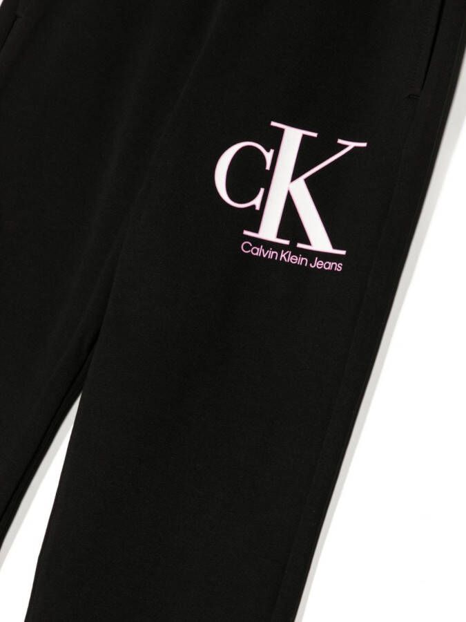 Calvin Klein Kids Trainingsbroek met logoprint Zwart