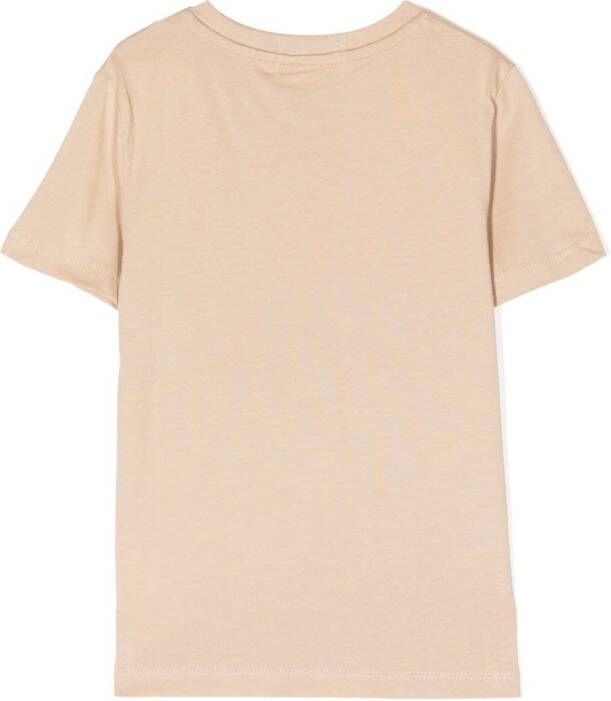 Calvin Klein Kids T-shirt met logoprint Beige