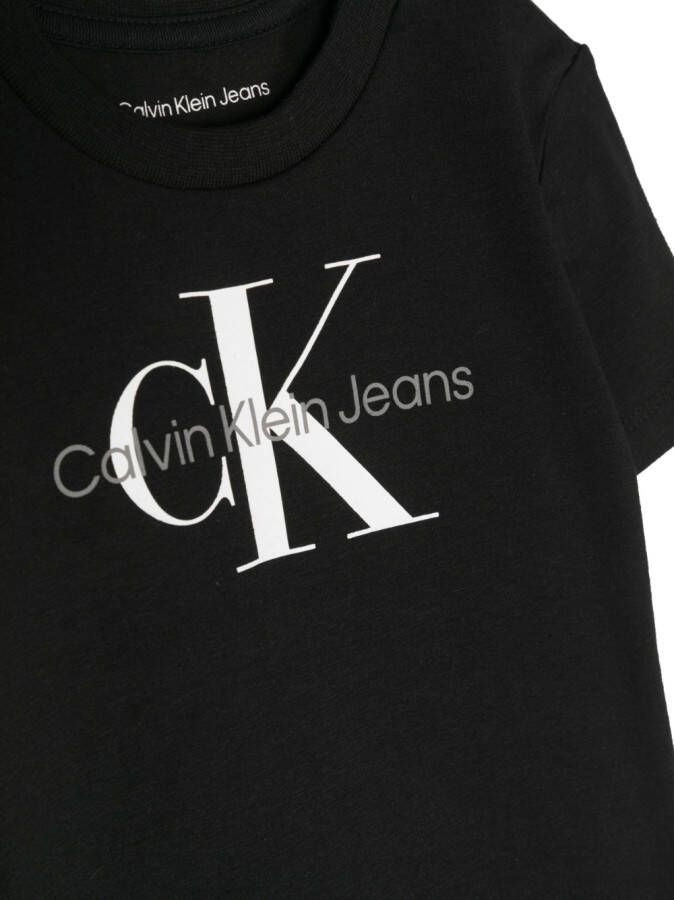 Calvin Klein Kids T-shirt met logoprint Zwart