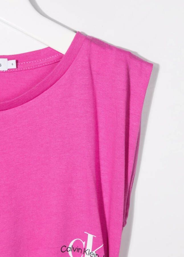 Calvin Klein Kids Mouwloze jurk Roze