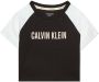 Calvin Klein Kids Pyjamashorts met logoprint Beige - Thumbnail 2
