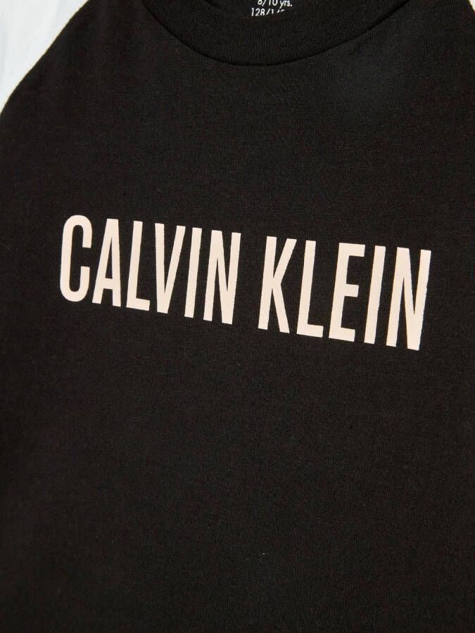Calvin Klein Kids Pyjamashorts met logoprint Beige