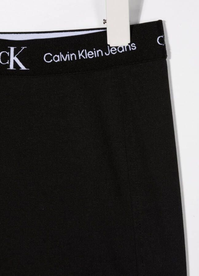 Calvin Klein Kids Rok met logoband Zwart