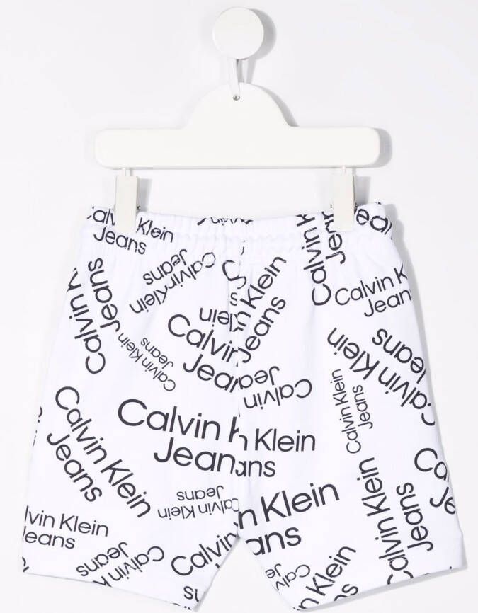 Calvin Klein Kids Shorts met logoprint Wit