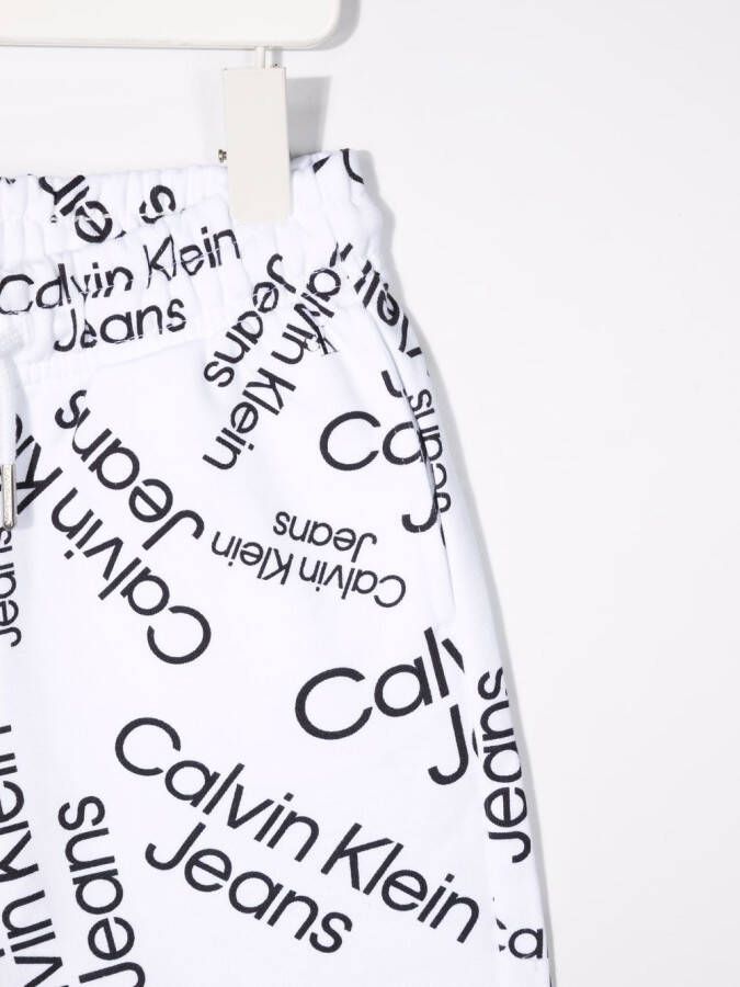 Calvin Klein Kids Shorts met logoprint Wit