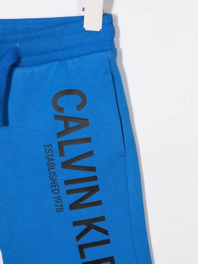 Calvin Klein Kids Shorts met trekkoord Blauw