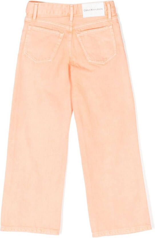 Calvin Klein Kids Straight broek Oranje