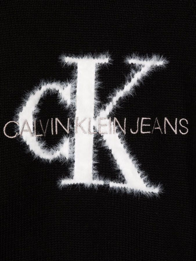 Calvin Klein Kids Sweater met logo Zwart