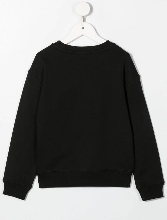 Calvin Klein Kids Sweater met logoprint Zwart