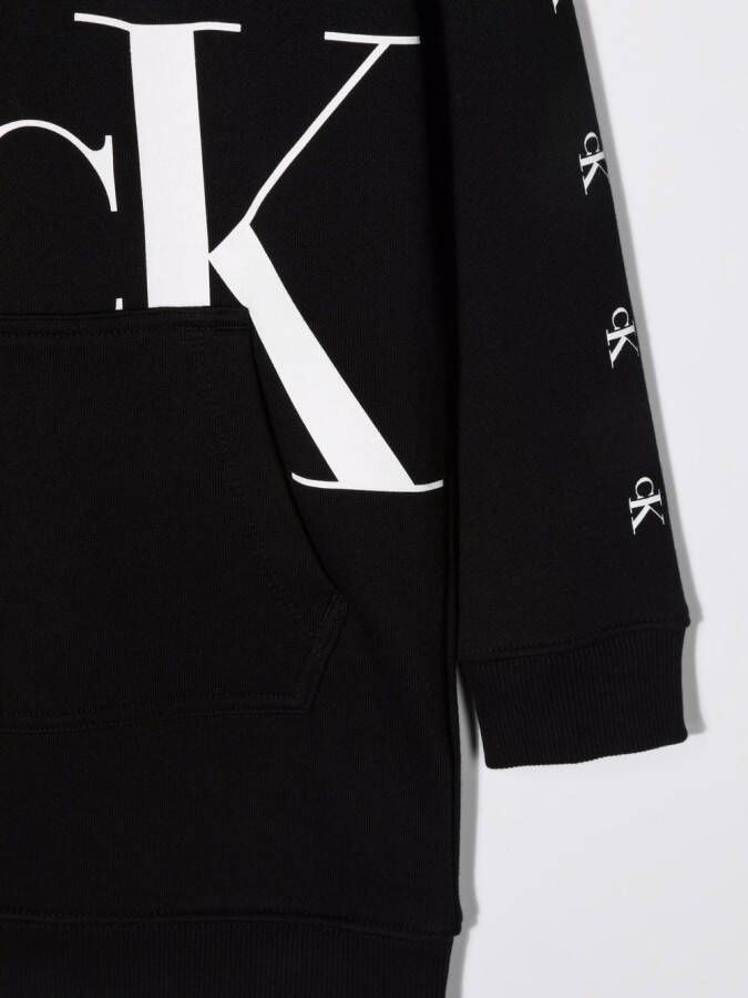 Calvin Klein Kids Sweaterjurk met capuchon Zwart