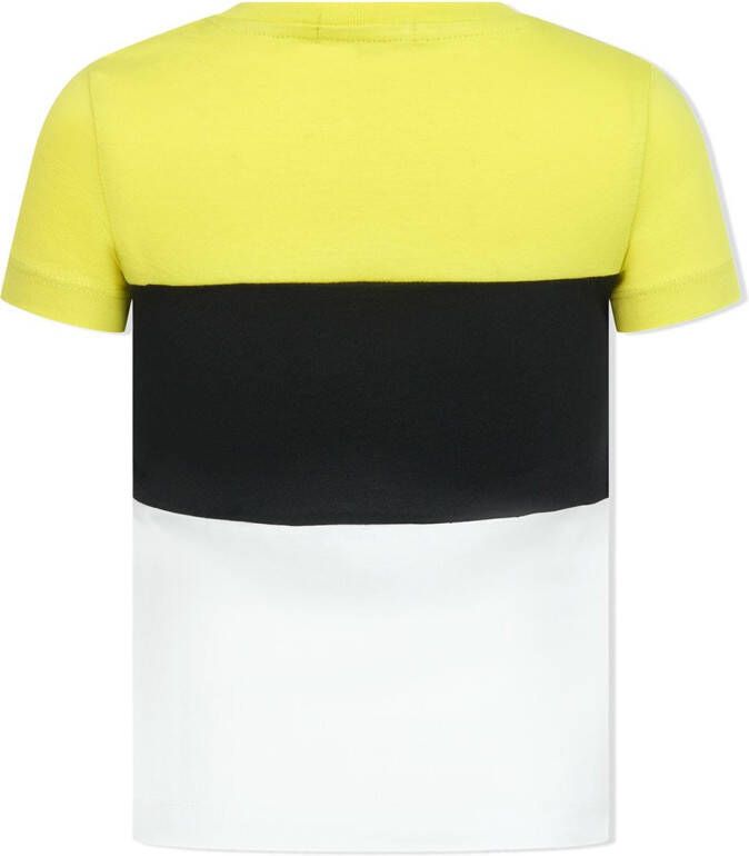 Calvin Klein Kids T-shirt met colourblocking Geel