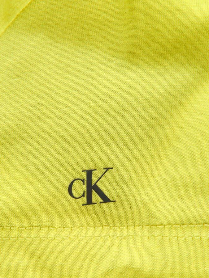 Calvin Klein Kids T-shirt met colourblocking Geel