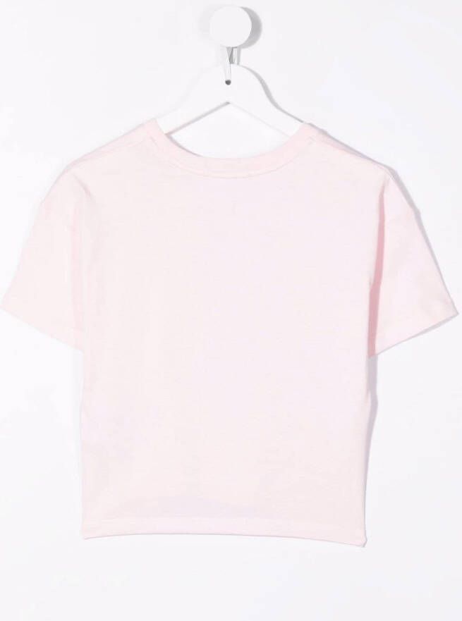 Calvin Klein Kids T-shirt met logo-reliëf Roze