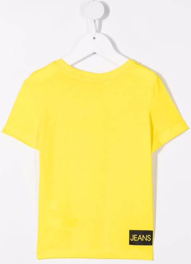 Calvin Klein Kids T-shirt met logoprint Geel