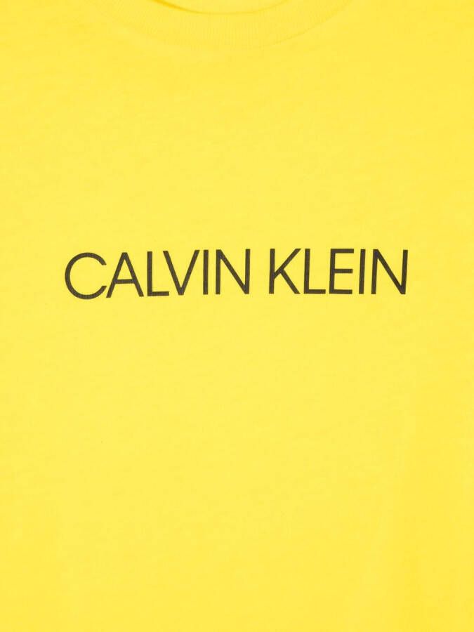 Calvin Klein Kids T-shirt met logoprint Geel