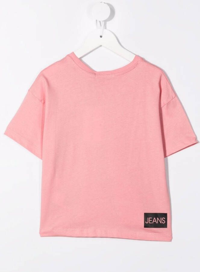 Calvin Klein Kids T-shirt met logoprint Roze