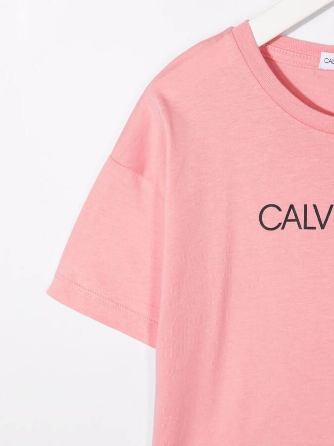 Calvin Klein Kids T-shirt met logoprint Roze