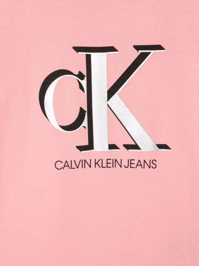Calvin Klein Kids T-shirt met logoprint Roze