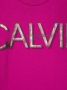 Calvin Klein Kids T-shirt met logoprint Roze - Thumbnail 3