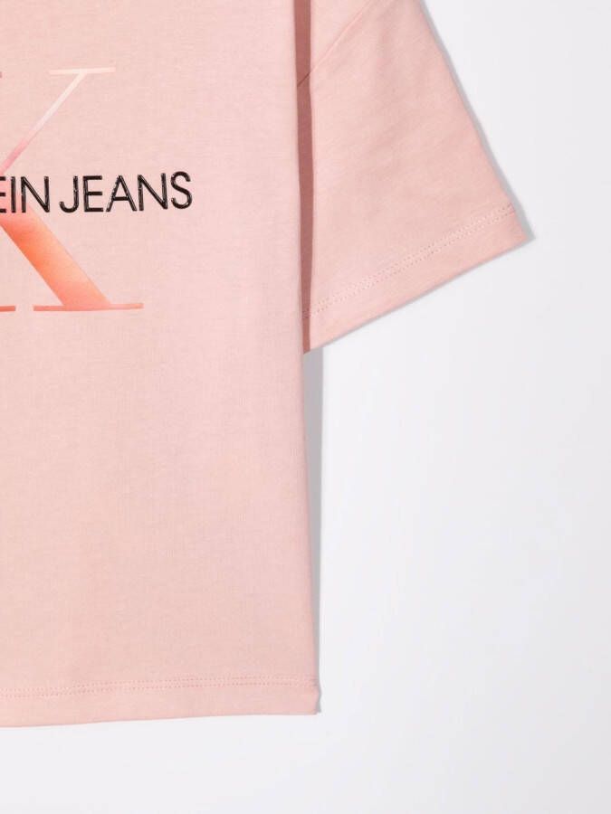 Calvin Klein Kids T-shirt met logoprint Roze