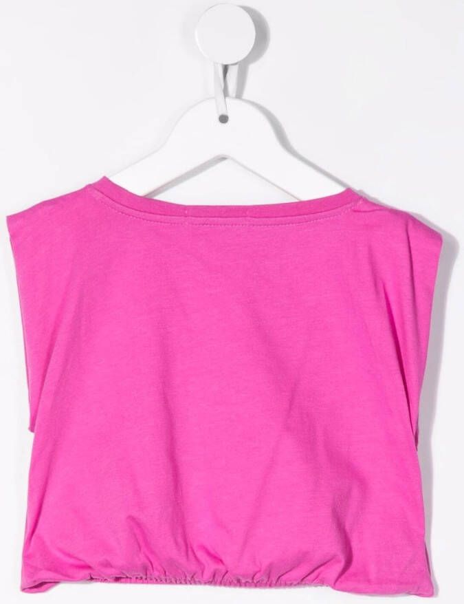 Calvin Klein Kids T-shirt met logoprint Roze