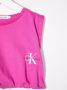 Calvin Klein Kids T-shirt met logoprint Roze - Thumbnail 3
