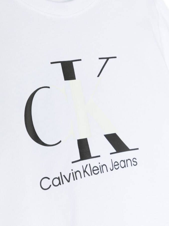 Calvin Klein Kids T-shirt met logoprint Wit