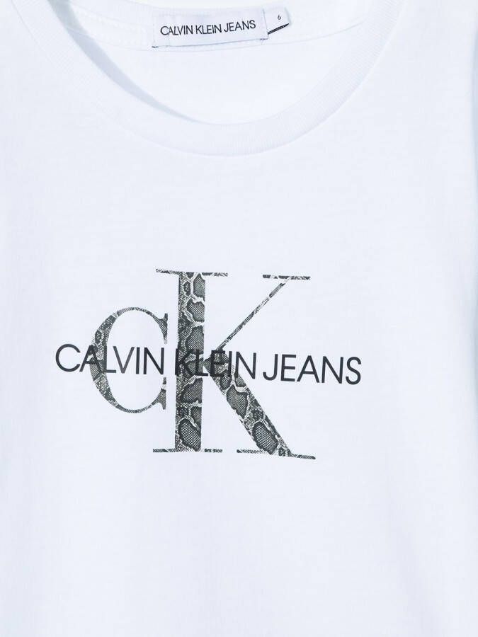 Calvin Klein Kids T-shirt met logoprint Wit