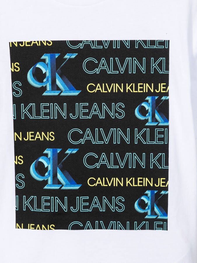 Calvin Klein Kids T-shirt met logoprint Wit