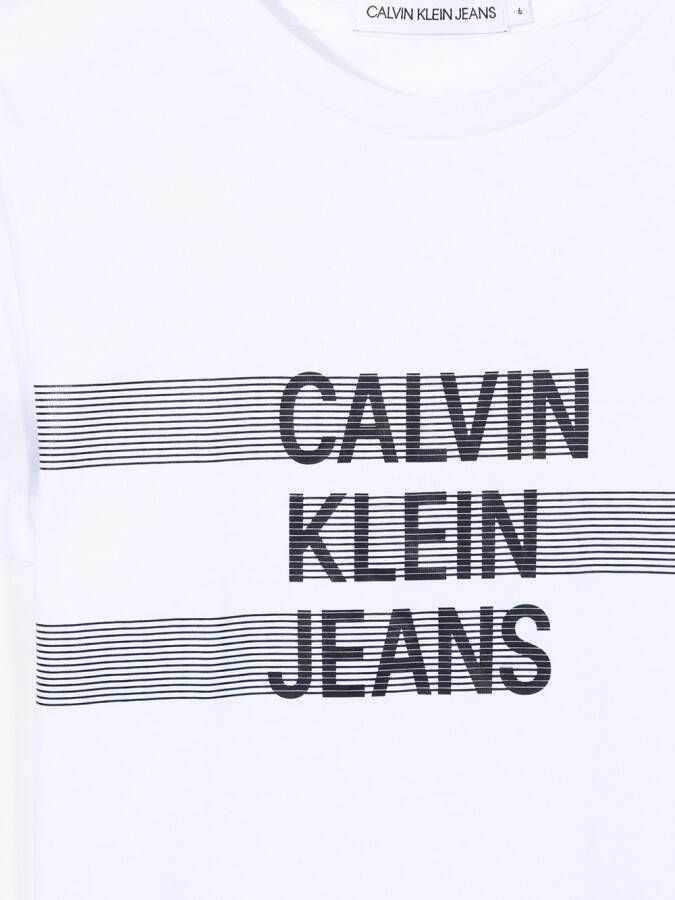 Calvin Klein Kids T-shirt met logoprint Wit
