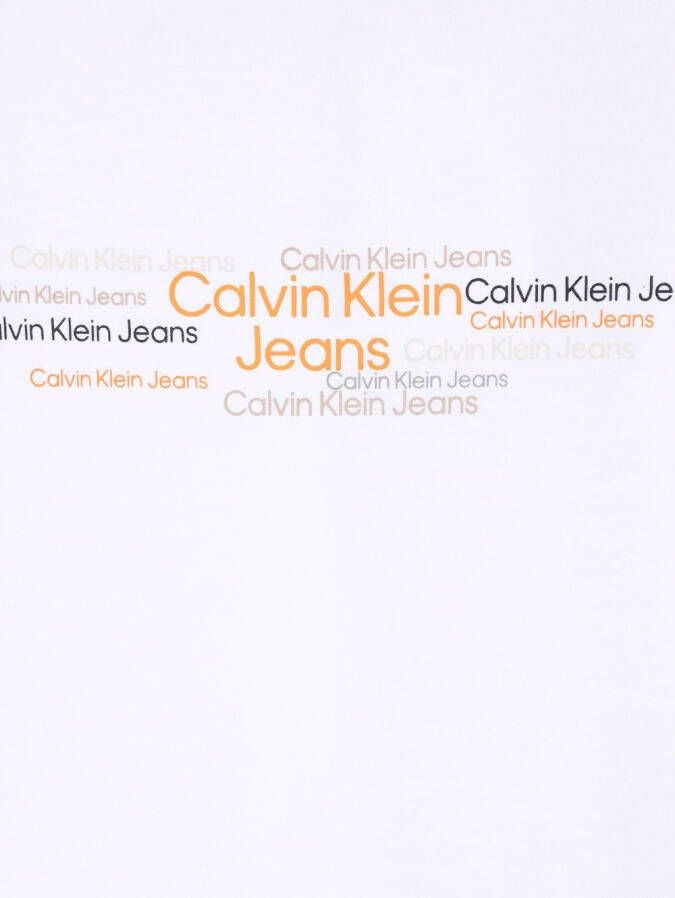 Calvin Klein Kids T-shirt met logoprint Wit