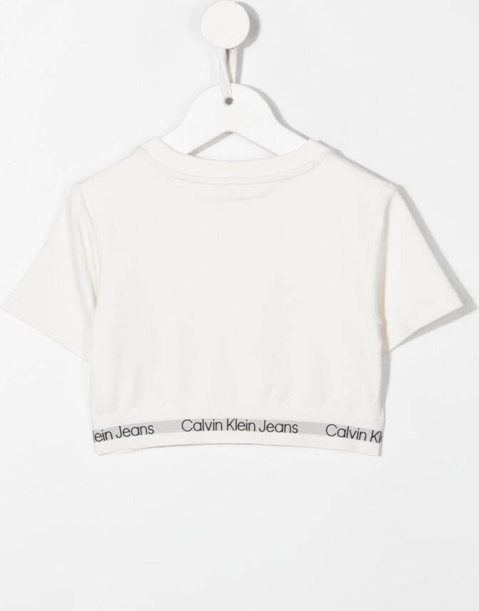 Calvin Klein Kids T-shirt met logoprint Wit