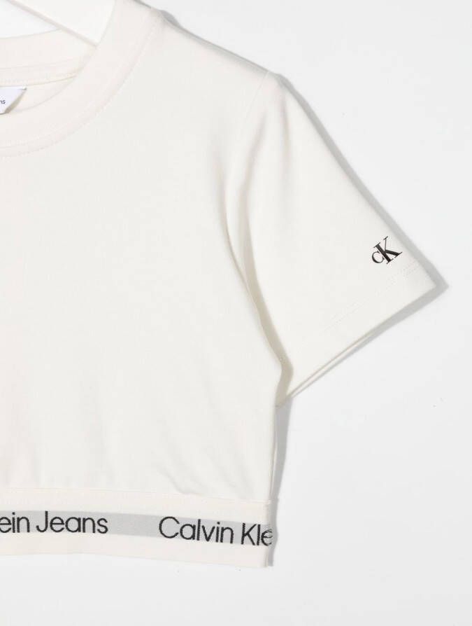 Calvin Klein Kids T-shirt met logoprint Wit
