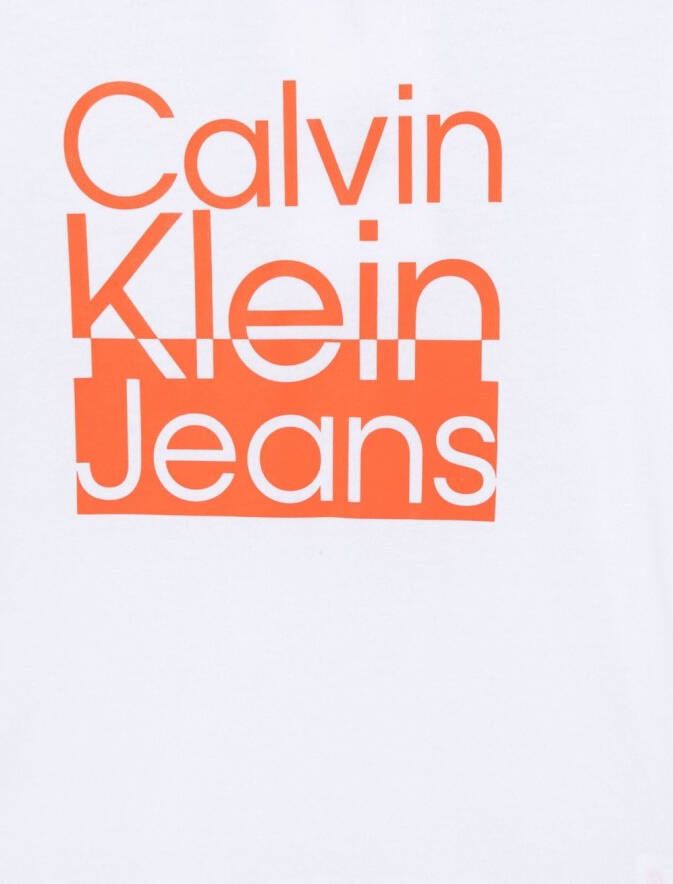 Calvin Klein Kids T-shirt met logoprint Wit