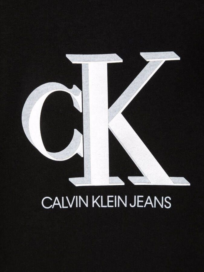 Calvin Klein Kids T-shirt met logoprint Zwart