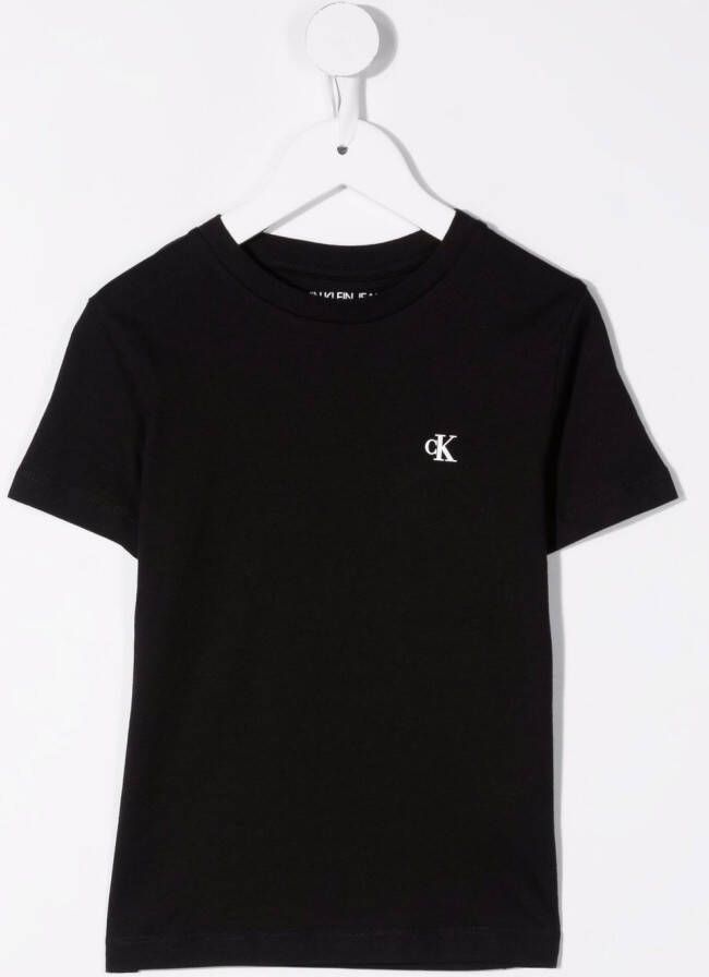 Calvin Klein Kids T-shirt met logoprint Zwart