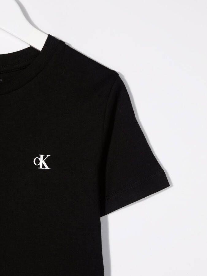 Calvin Klein Kids T-shirt met logoprint Zwart
