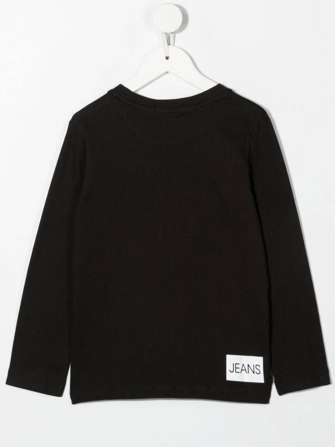 Calvin Klein Kids T-shirt met logoprint Zwart
