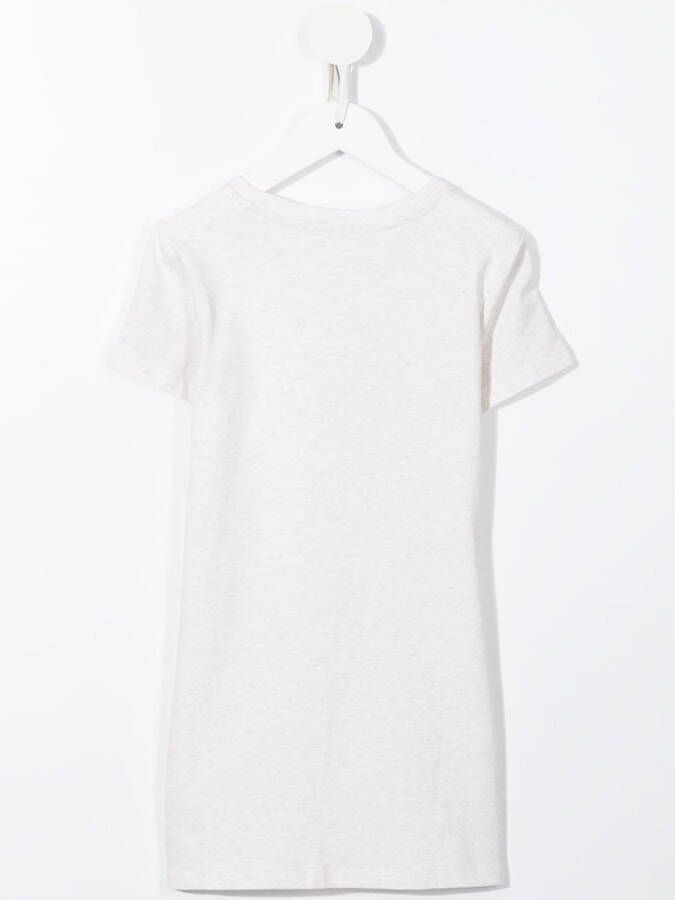 Calvin Klein Kids T-shirtjurk met logoprint Beige