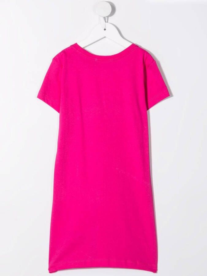 Calvin Klein Kids T-shirtjurk met logoprint Roze