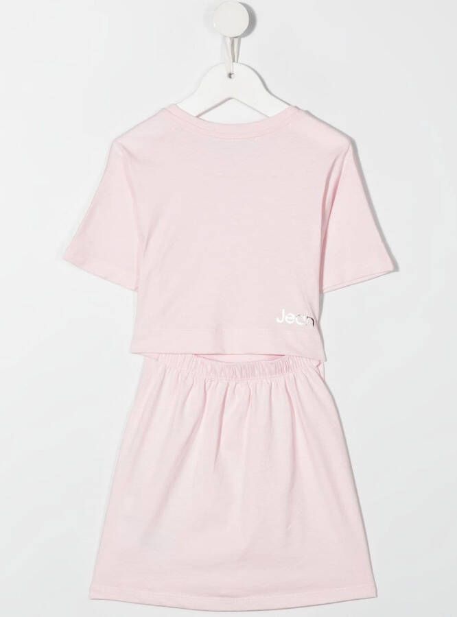 Calvin Klein Kids T-shirtjurk met logoprint Roze