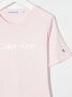 Calvin Klein Kids T-shirtjurk met logoprint Roze - Thumbnail 3