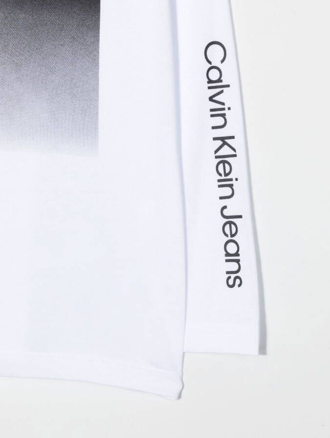 Calvin Klein Kids Top met logoprint Wit