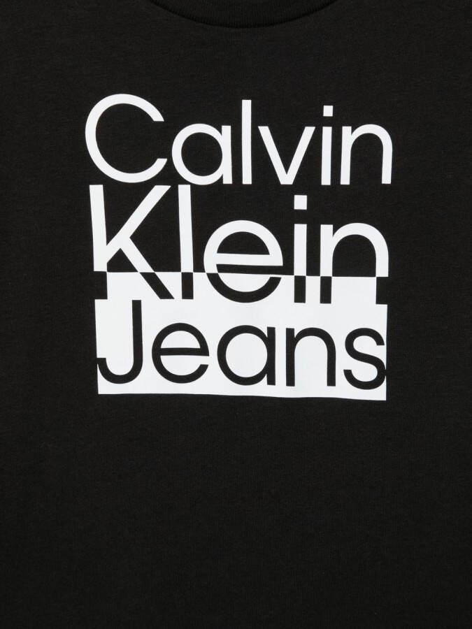 Calvin Klein Kids Top met logoprint Zwart