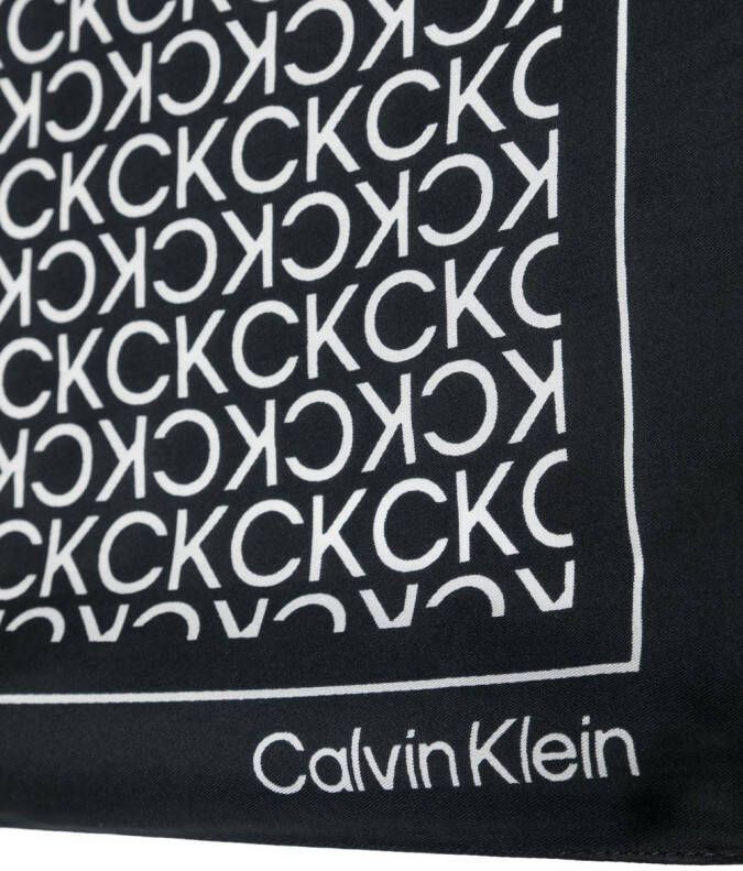 Calvin Klein Zijden sjaal Zwart