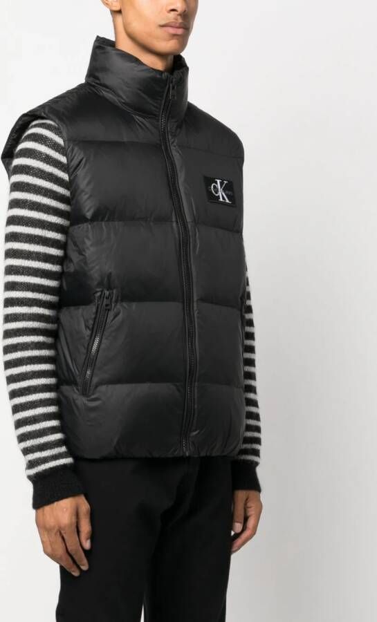 Calvin Klein Bodywarmer met logopatch Zwart