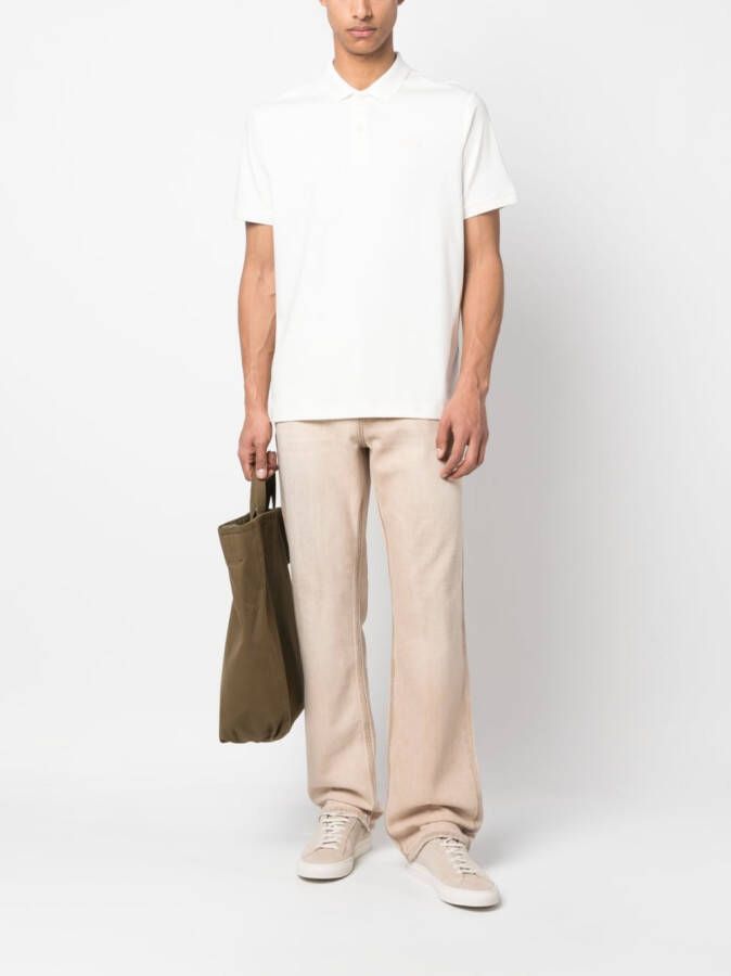 Calvin Klein Jersey poloshirt met logoband Beige