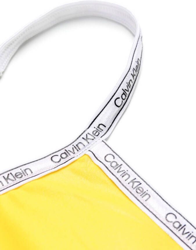 Calvin Klein Badpak met logoprint Geel